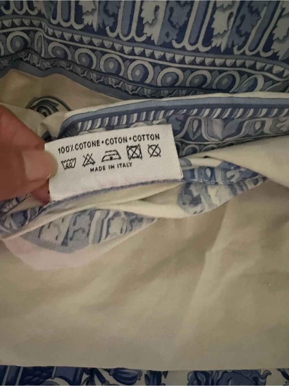 Vintage Gianni Versace Blue Medusa Baroque King Comforter Set
